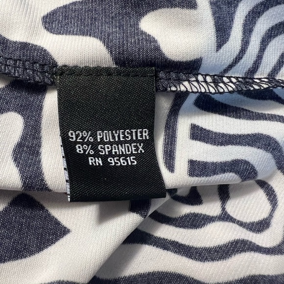 Rafaella woman Navy & White Mini Dress Sz.3XL Geographic Print New With … - Picture 11 of 16